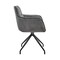 Armen Living Noah Dining Room Accent Chair in Charcoal Fabric and Black Metal Legs LCNHCHCHA - alternate 2